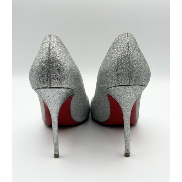 Christian Louboutin Sparkling Silver Heels - Picture 9 of 14